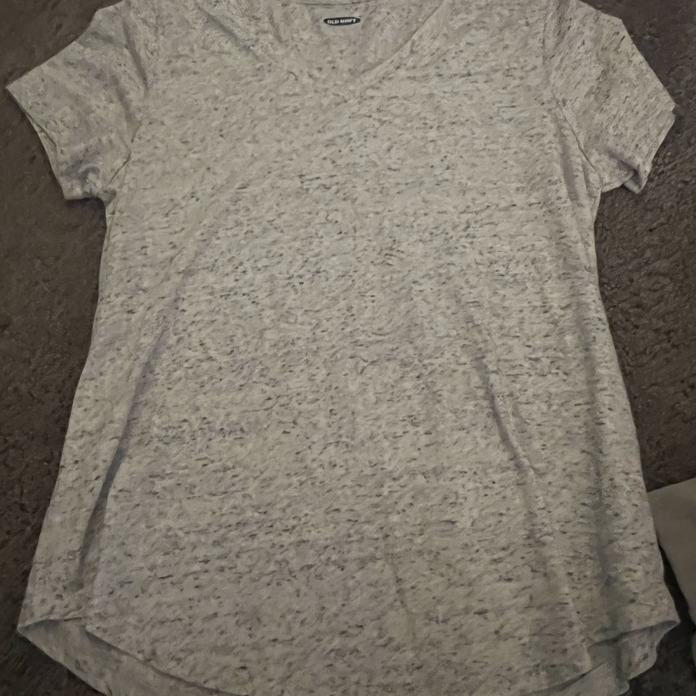 V-neck Heather Grey Top